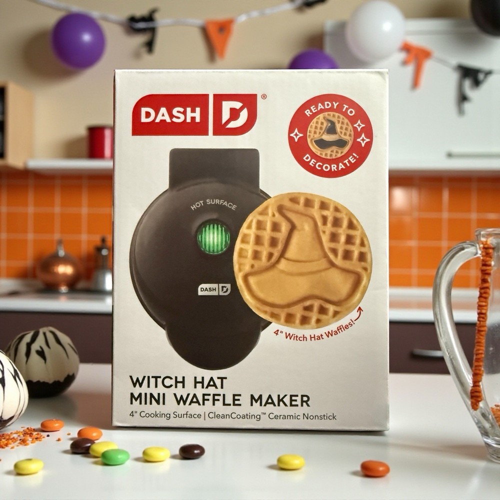 Dash Ready To Decorate Witch Hat Mini Waffle Maker