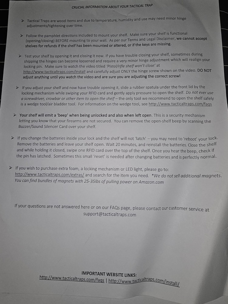 Tactical Trap Model 35S