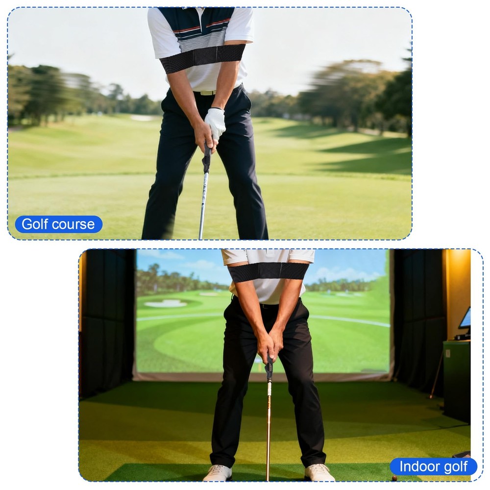 2pcs Golf Trainer & Swing Correcting Arm Band, Golf Grip Training Tool Kit fo...