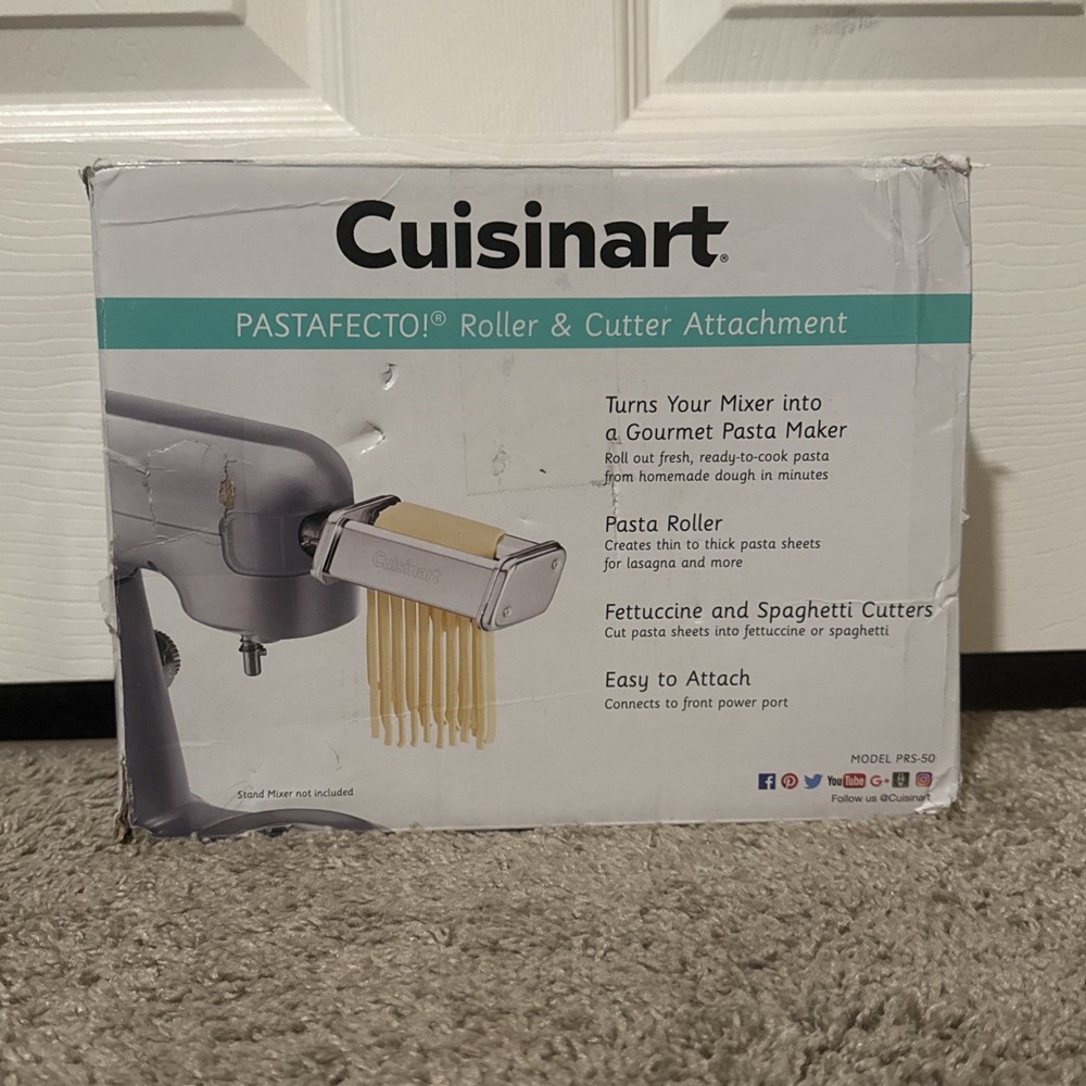 Cuisinart Pastafecto PRS-50 Pasta Roller Cutter Attachments