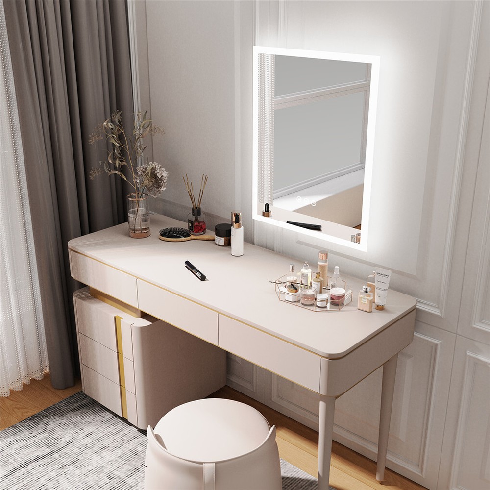LED Bathroom Mirror Wall-Mounted Vanity Mirror Dimmable Anti-Fog Memory Function
