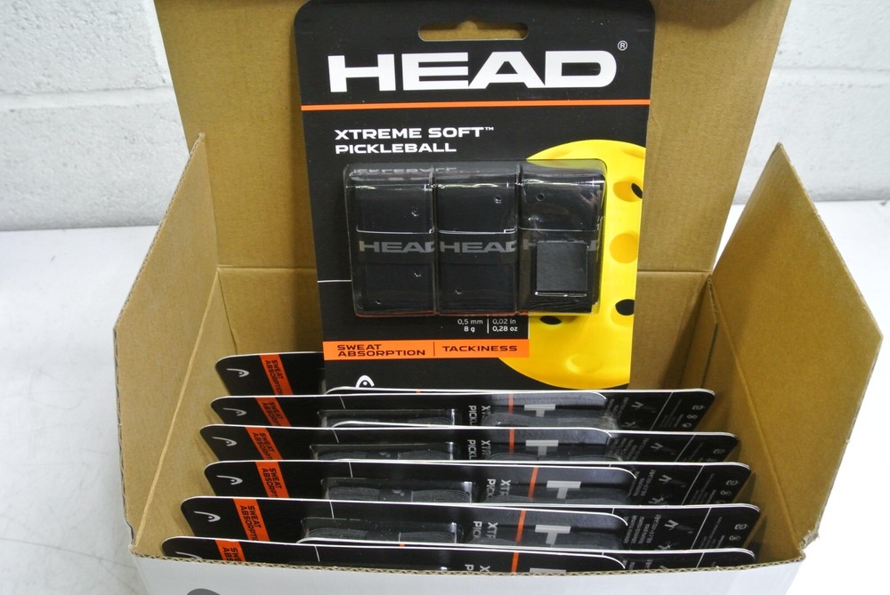 (12) Head XtremeSoft Pickleball Replacement Grip, Pack of 3 - Black