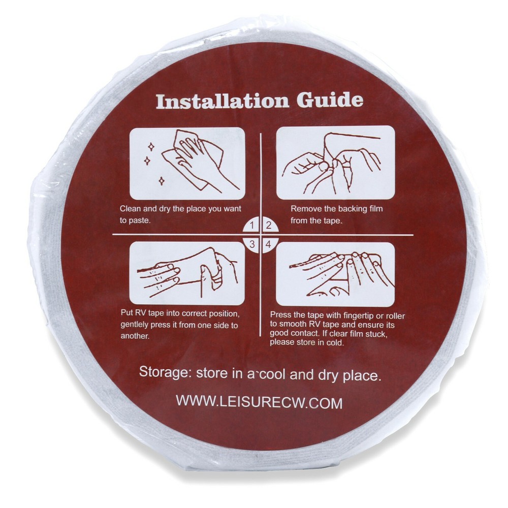 6" X 25' RV Super Rubber Roof Adhesive Sealant Permanent Repair Stop Leaks White