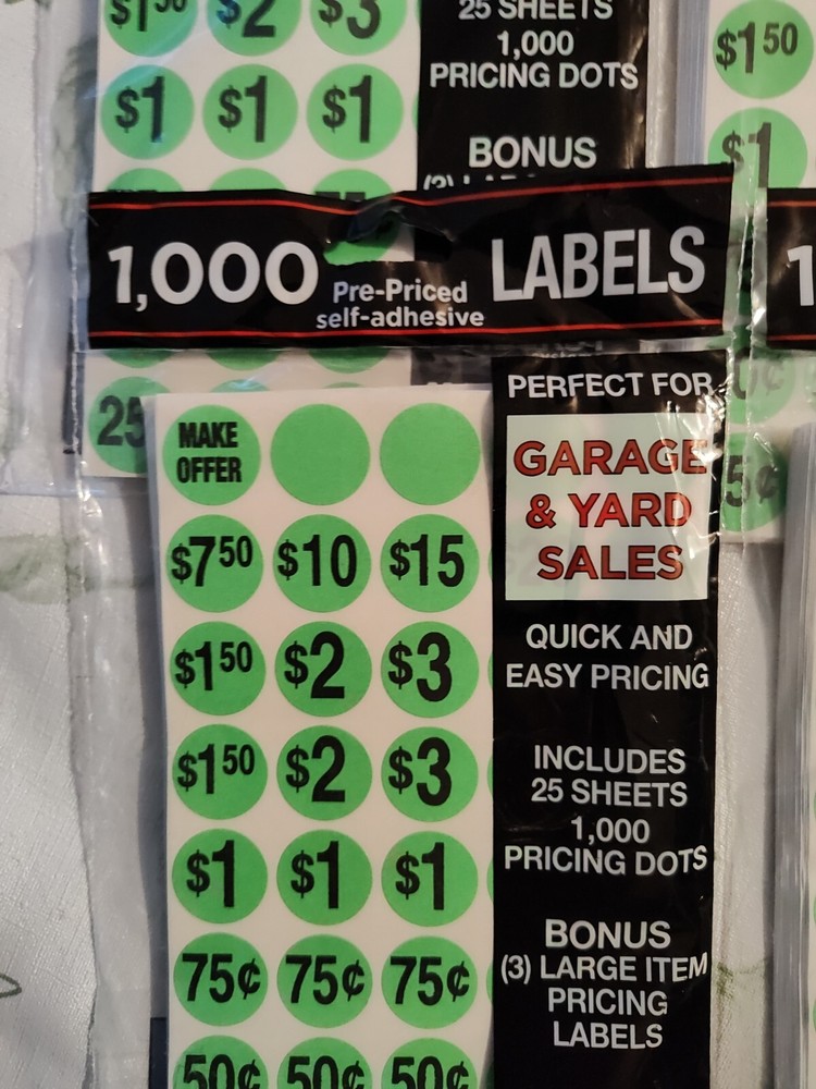 4 Pk. SUNBURST LABELS.. 4000 LABELS NEW