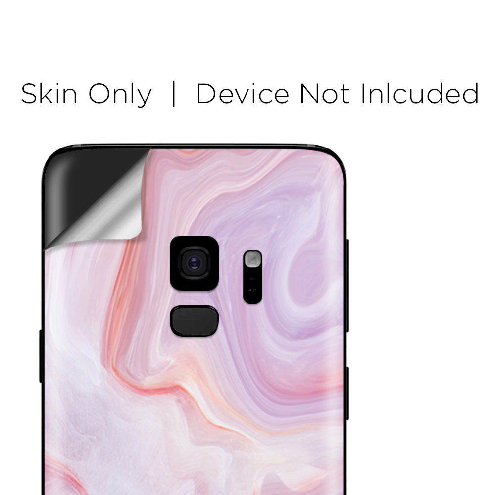 Samsung Galaxy S9 Skins Wrap - Pink Stone Marble Geode