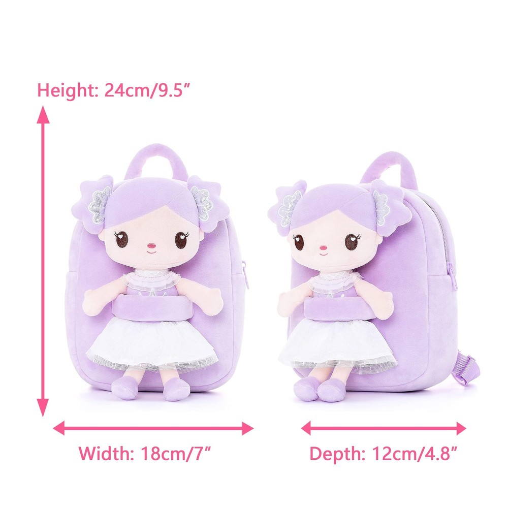 Backpack Backpack with Candy Purple Doll 9"