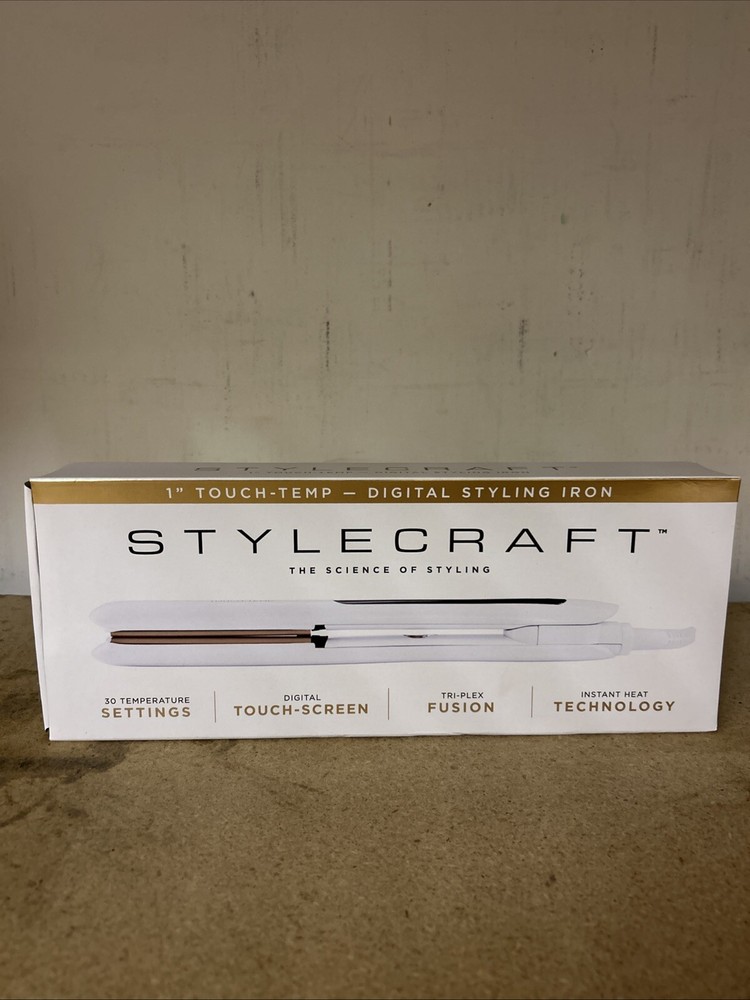 STYLECRAFT 1" ULTRA STYLING IRON - White AUTHENTIC