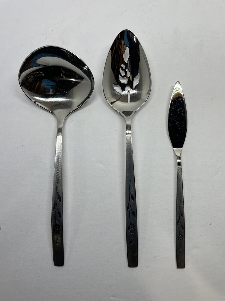 Oneida  Craft  Capistrano pattern Deluxe stainless flatware set of 3 Vintage