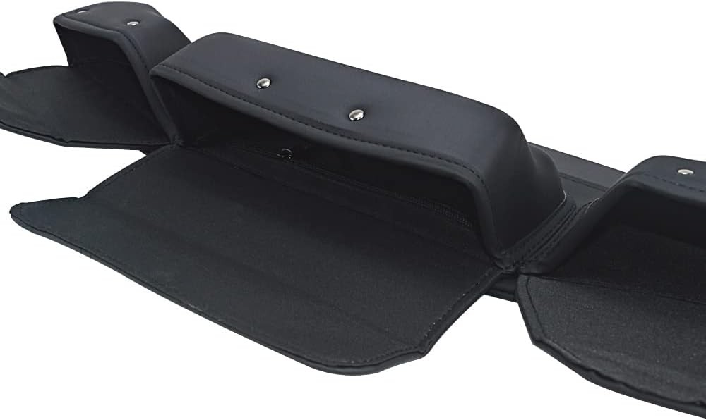 Windshield Bags Storage,Three-Pocket Batwing Fairing Pouch small, Black