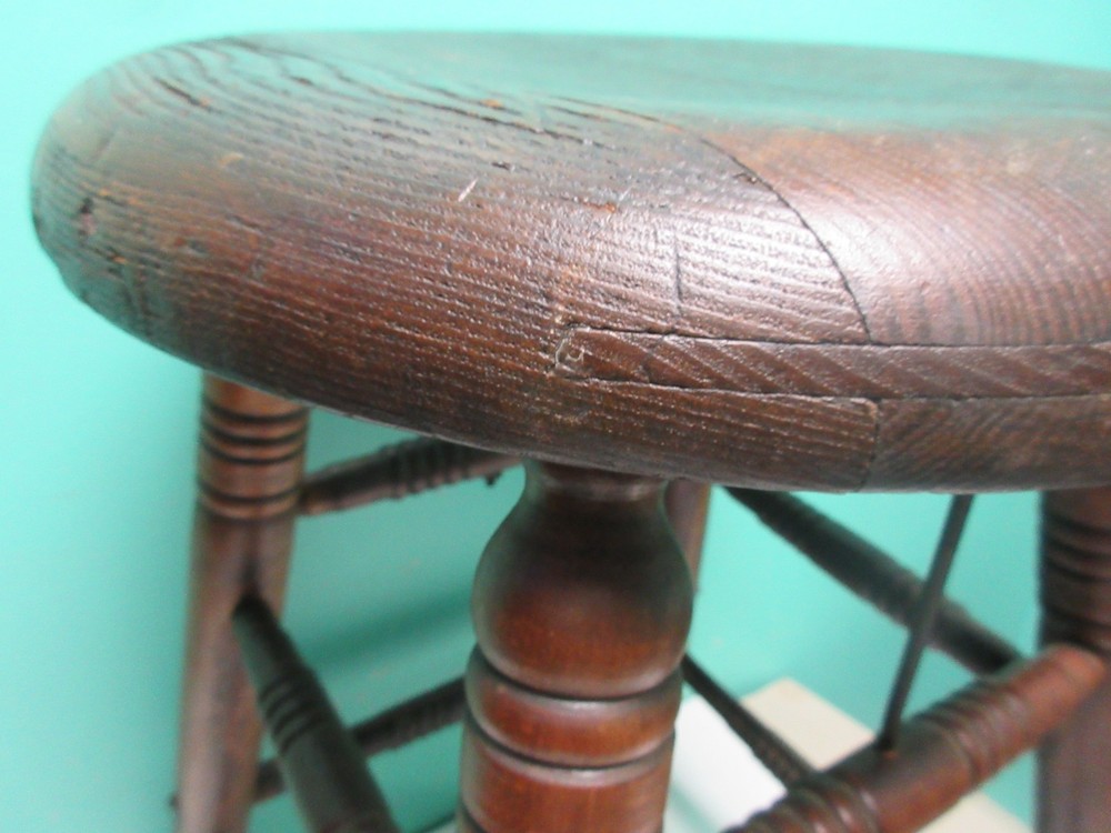 Antique Vintage Old Solid Wood Stool