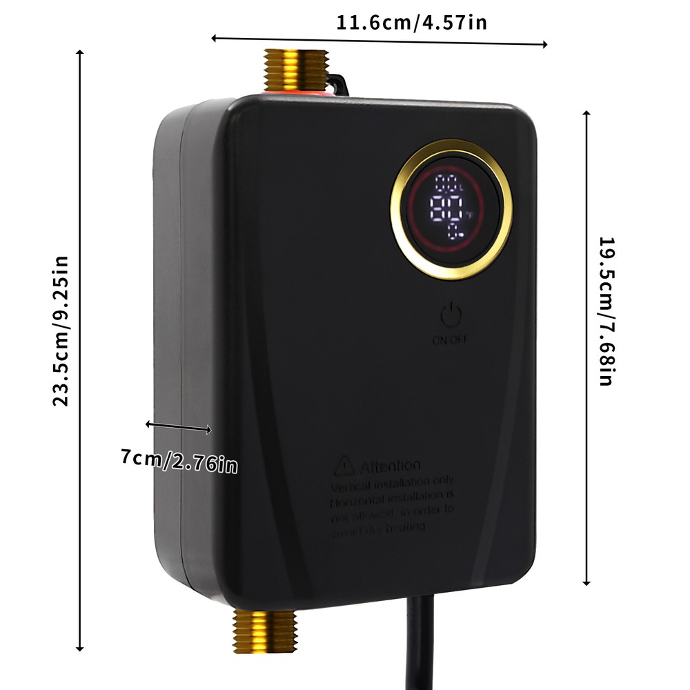 Electric Water Heater AC110V 3000W, PX4 waterproof, Led Display Temperature