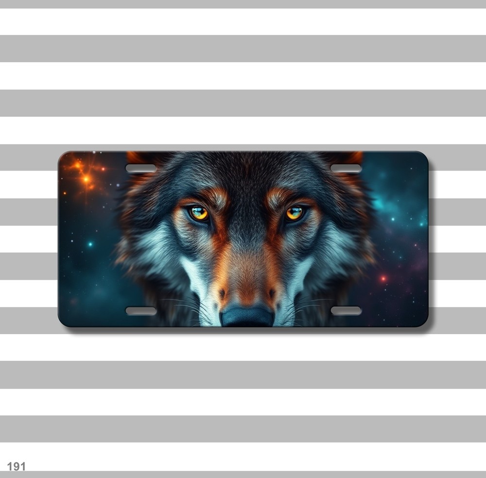 Bold Wolf License Plate Personalized Front Bumper Plate Special Gift