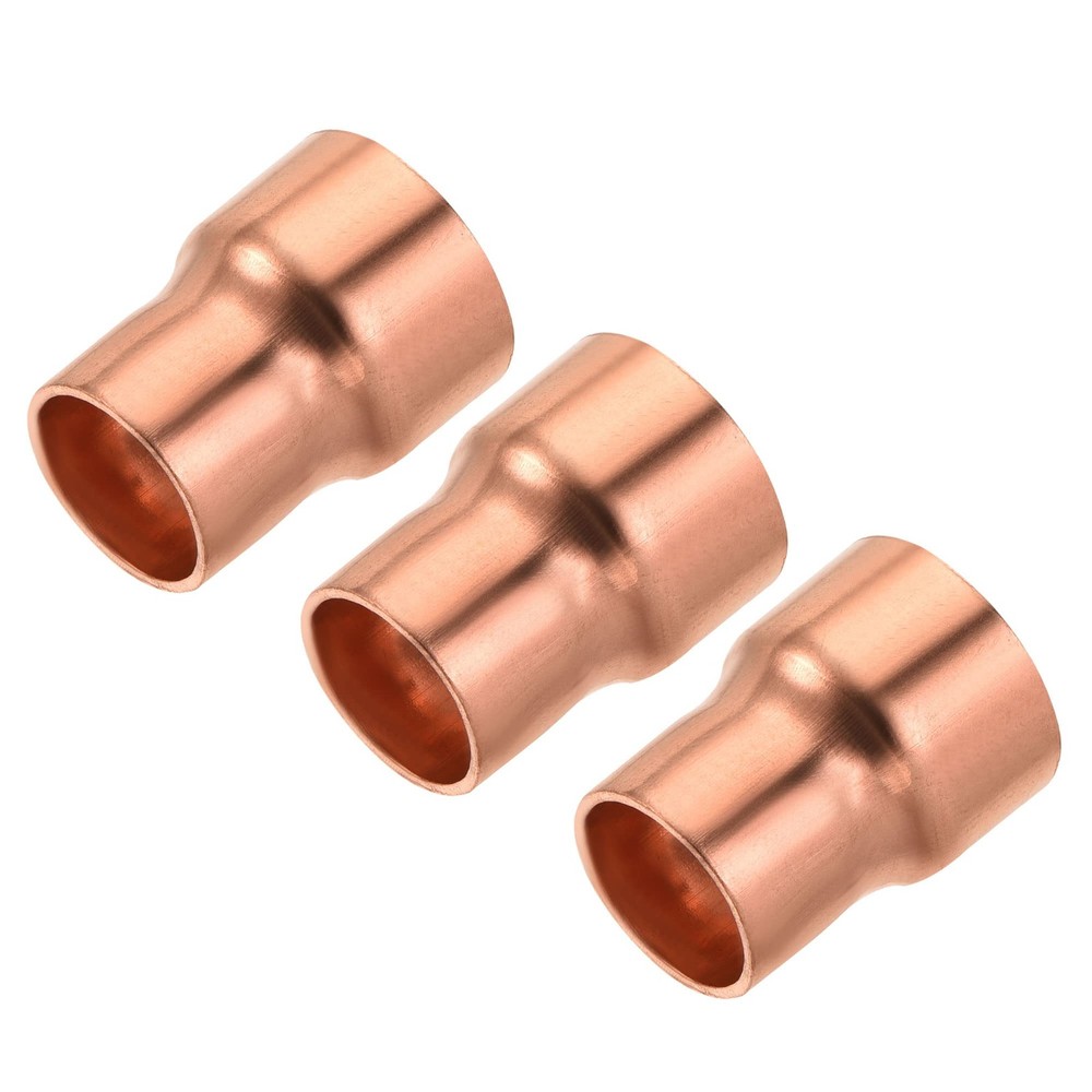 MECCANIXITY Copper Reducing Coupling Fitting with 1/2 x 5/8 Inch,