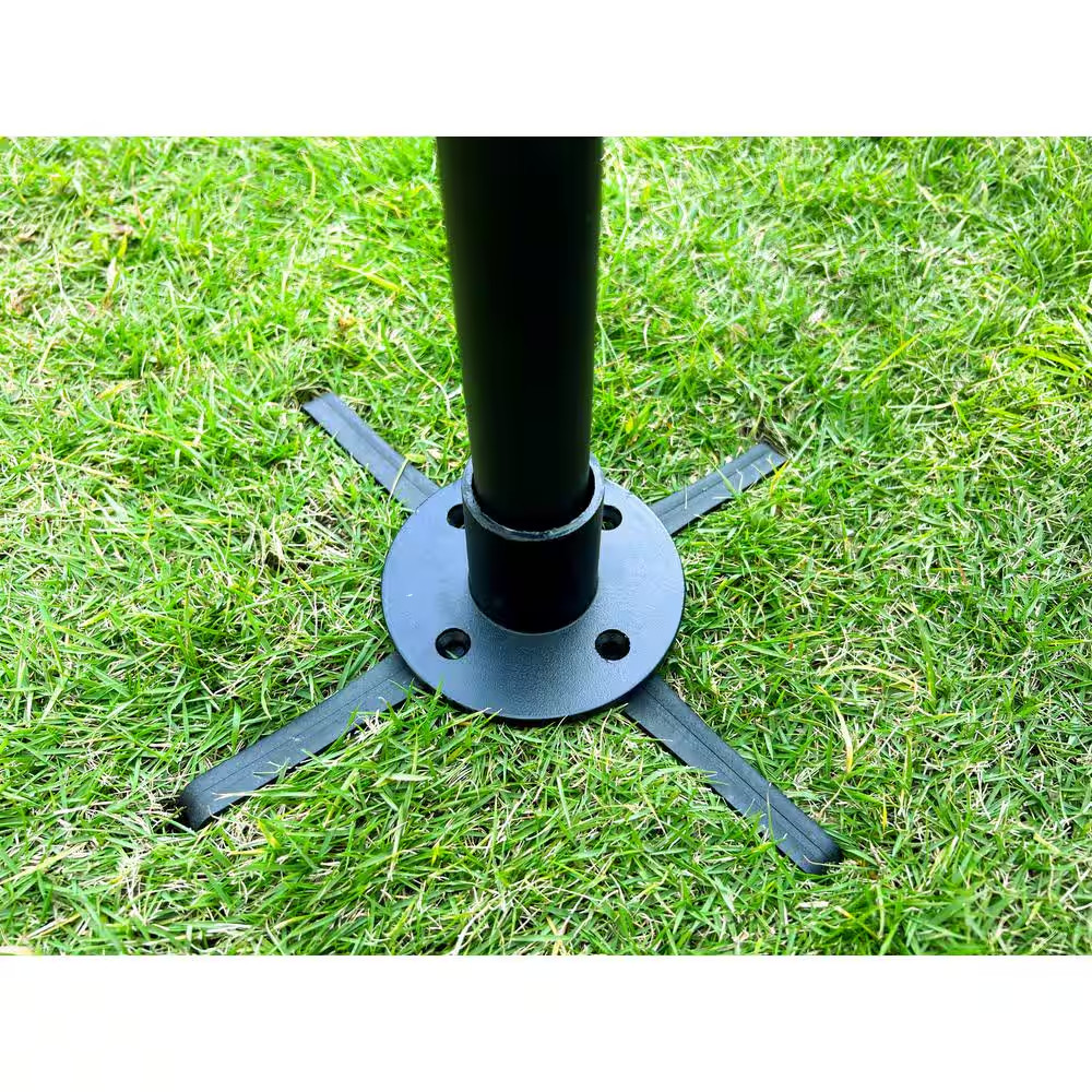 9.8 Ft. String Light Pole in Black (1-Pack)