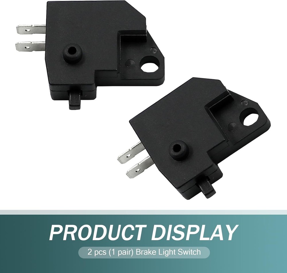 Motorcycle Front Brake Light Stop Switch, Square Type Upper Pump Black
