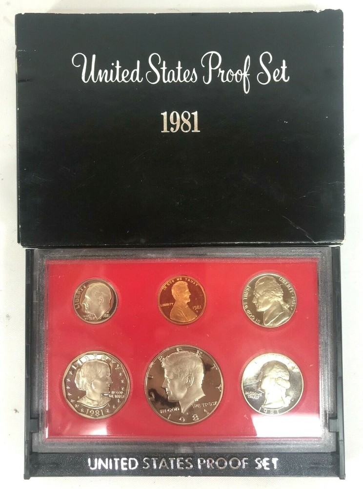 1981 U.S. Proof set issued by US Mint. S
