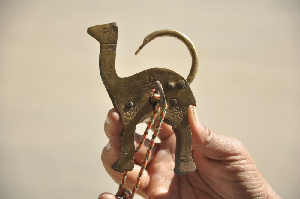 Brass Fine Handcrafted Engraved Unique Camel Shape Padlock