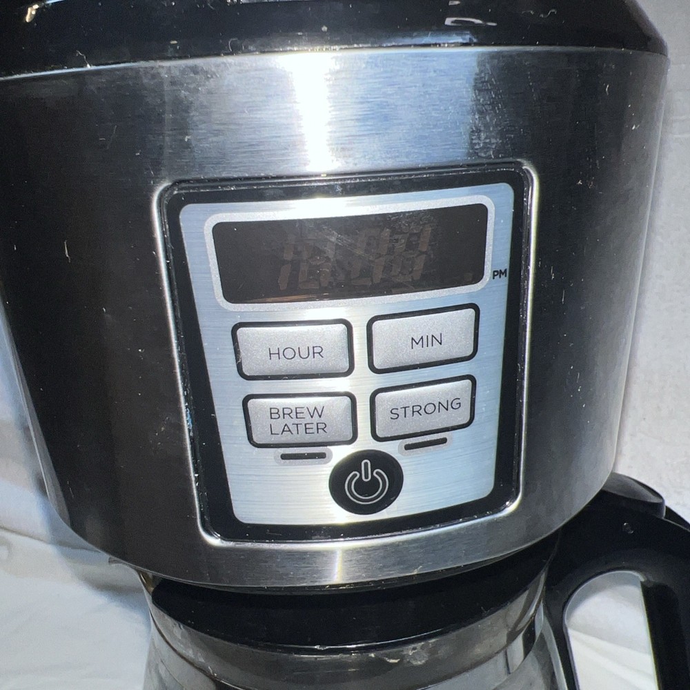 BLACK+DECKER 12 Cup Programmable Coffee Maker Stainless Steel Brew Strength