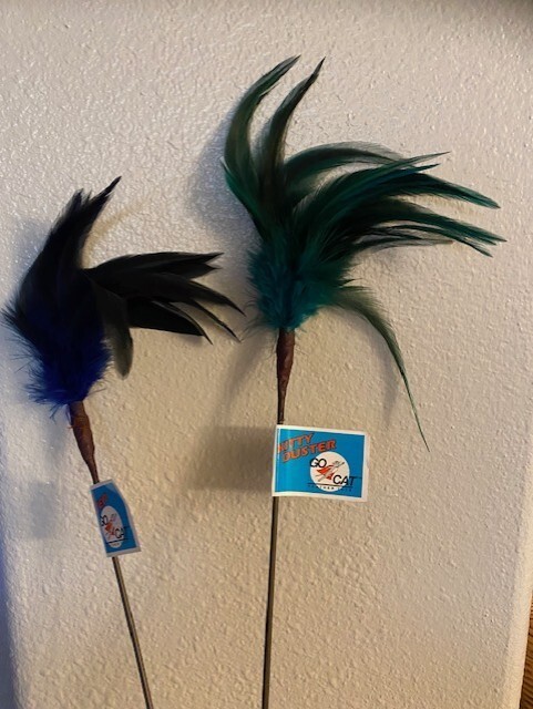 GO CAT KITTY DUSTER 18 " INTERACTIVE CAT TEASER TOY 2 COUNT