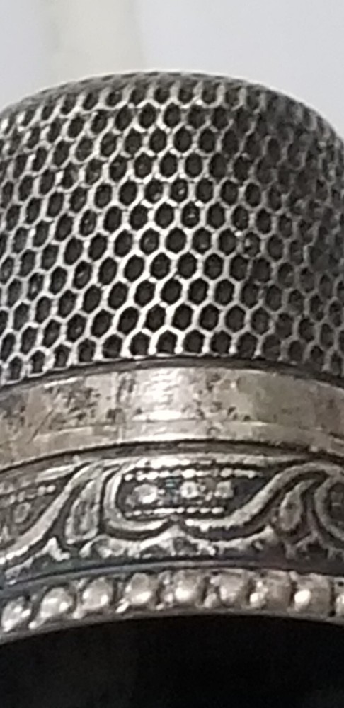 Antique Simons Bros. Sterling Silver Thimble Size 10