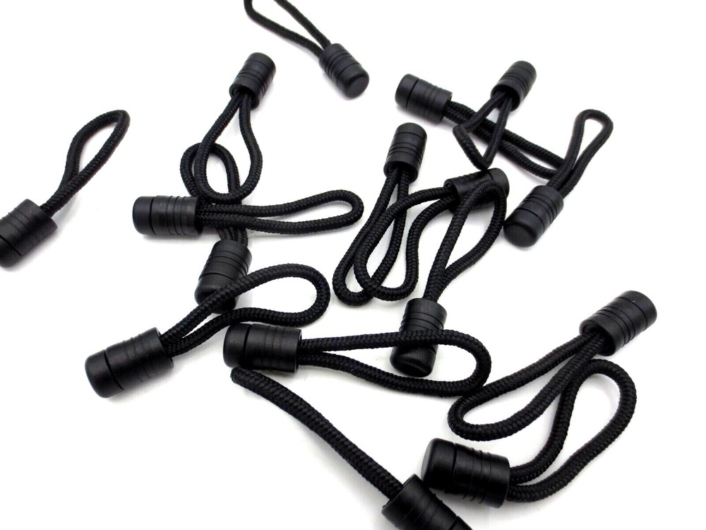 Zipper Pull Helper Zipper Leash Pull Tag Plastic End Cord Tab PREMIUM, 2" Long