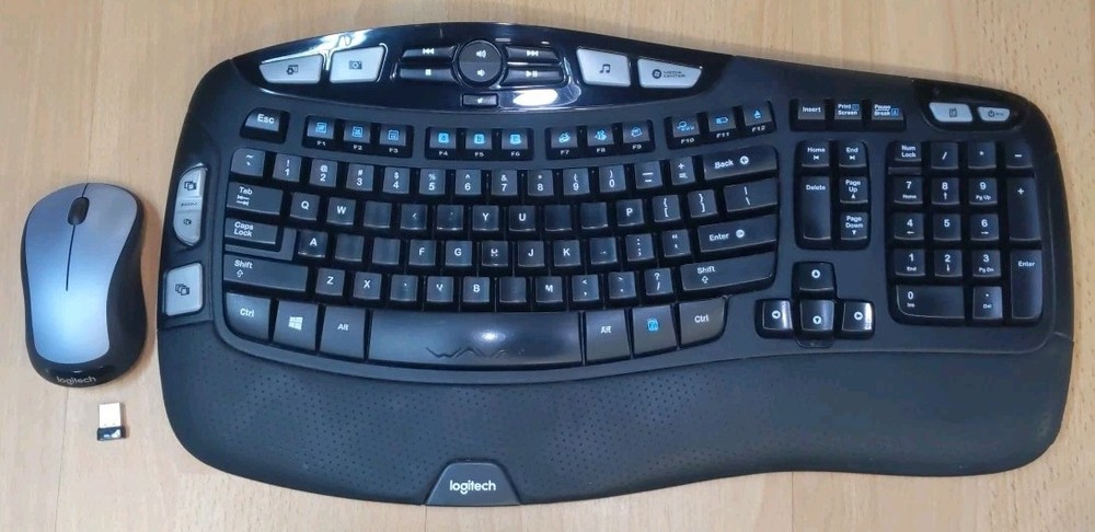 Logitech Wireless Wave Keyboard K350 & Mouse Set + M310 Mouse + USB Dongle A