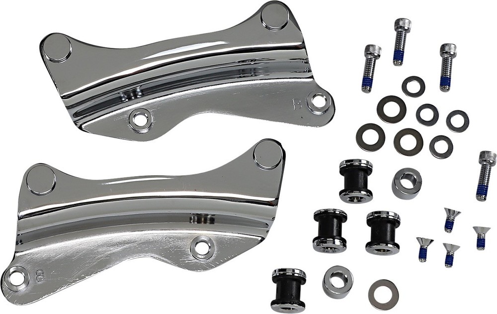 DRAG SPECIALTIES C77-0104C Backrest Docking Kit - Chrome