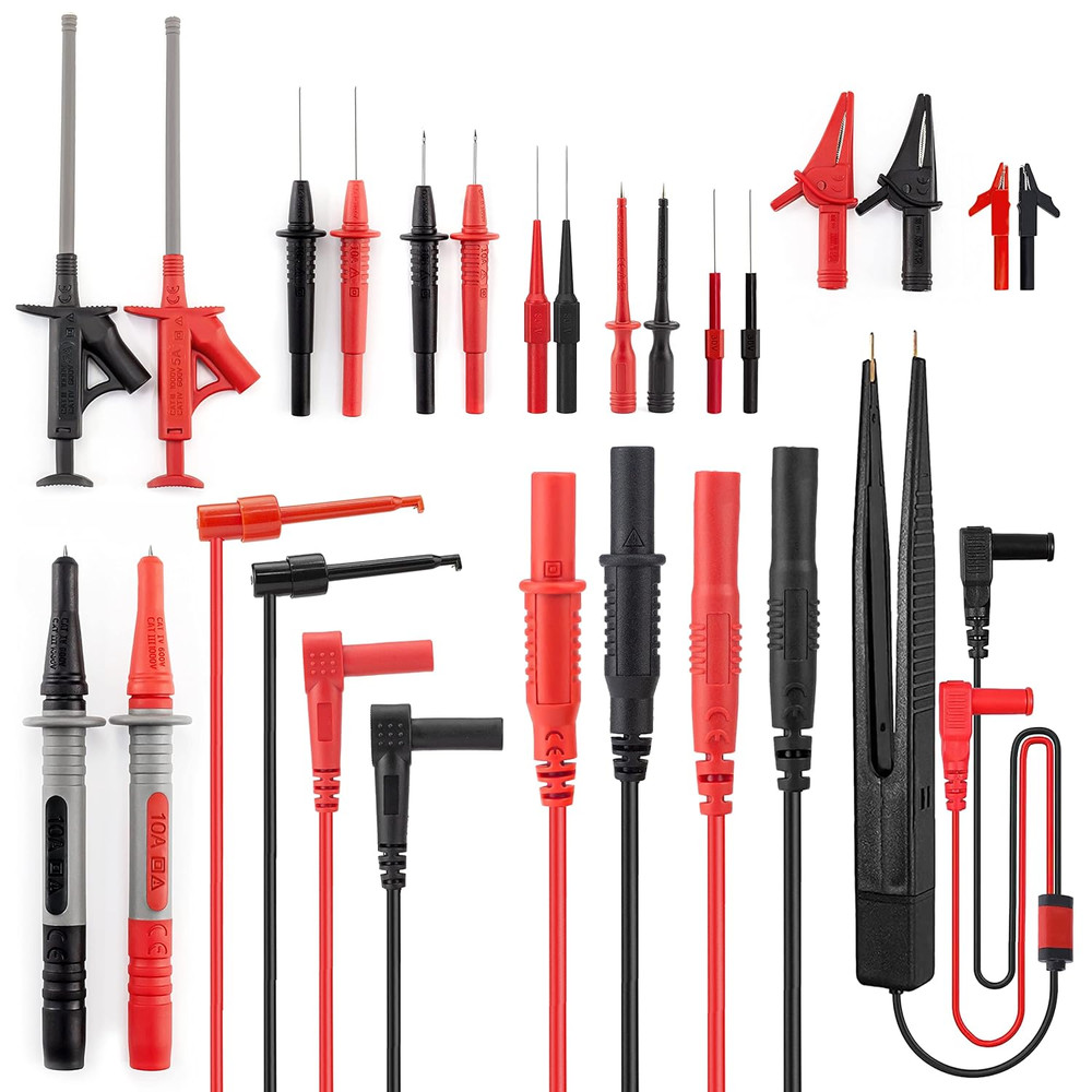 23PCS Multimeter Test Leads Kit with Replaceable Precision Probes Set and Alliga