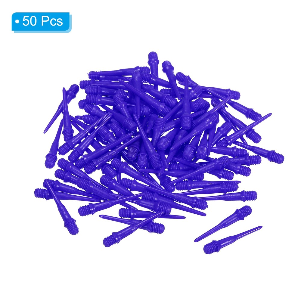 Plastic Dart Tips, 50 Pack 2BA Thread Soft Dart Tips Dart Accessories, Blue