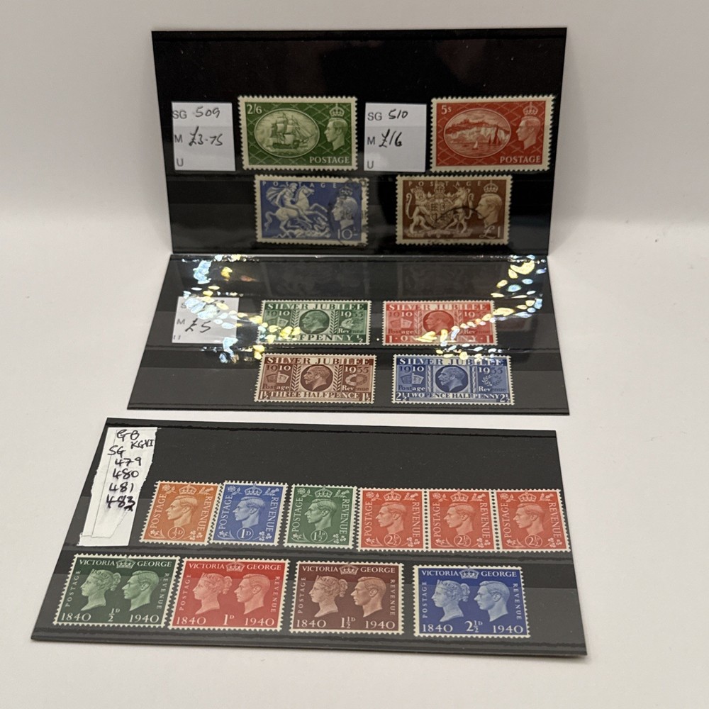 GB  KGV & KGVI Selection - Perforated  - Hinged