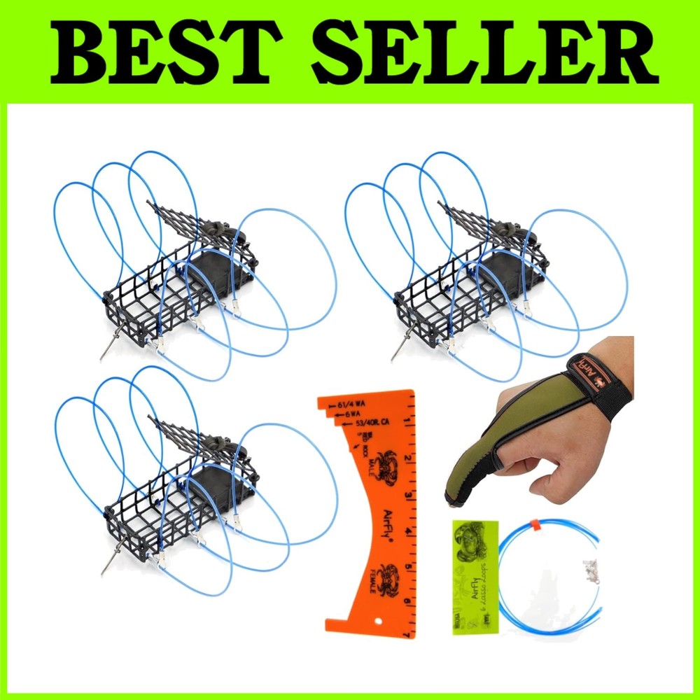 Convenient Crab Trap Set with Replaceable Loops