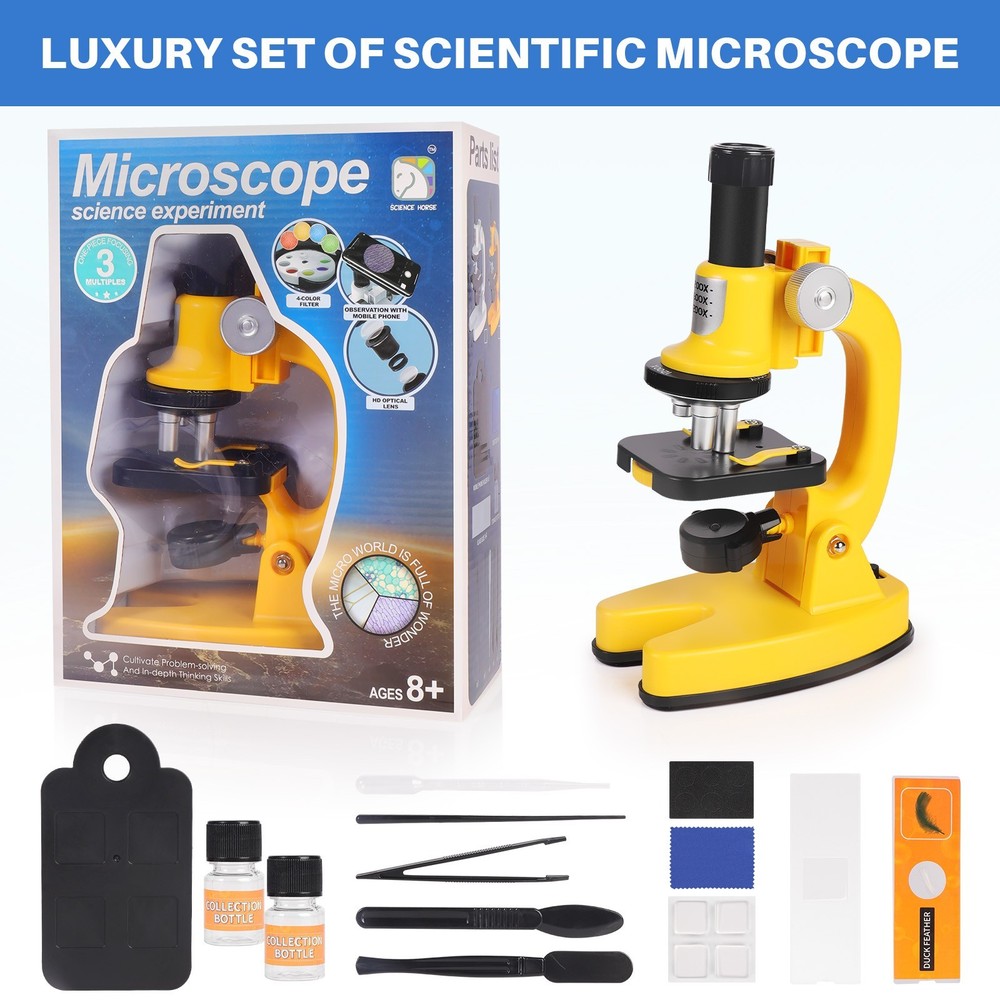 Kids Desktop Scientific Microscope Set Science Kits Science Microscope Toy