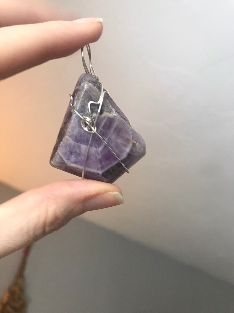 Chevron Amethyst Pendant