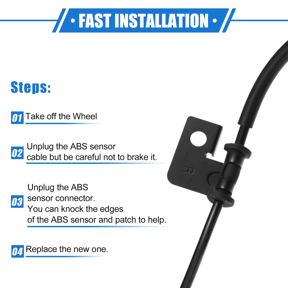 Front Right ABS Wheel Speed Sensor Passenger Side for Kia Optima 2012-2016