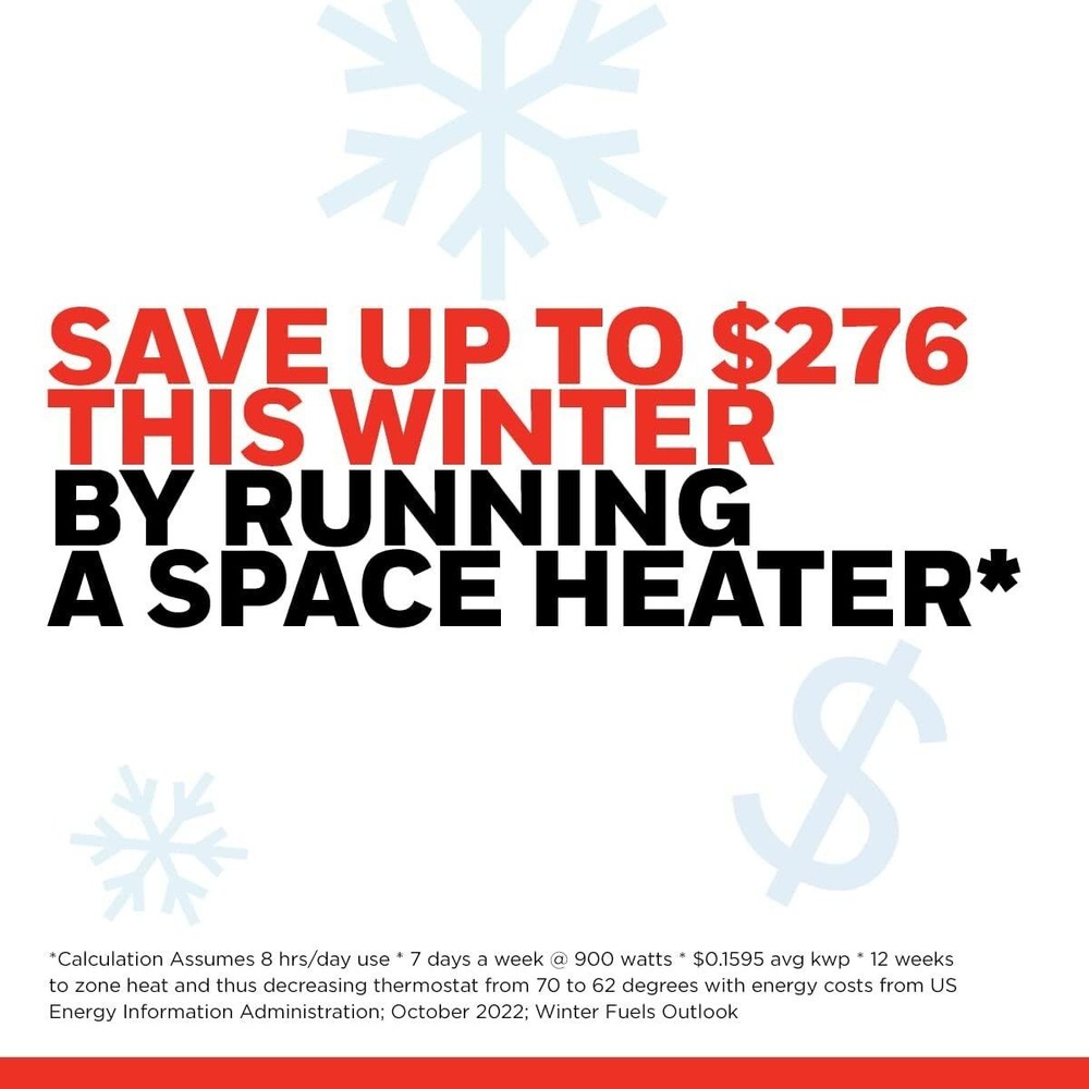 Electric Ceramic Heater with Multi-Directional Heating Programmable Thermostat