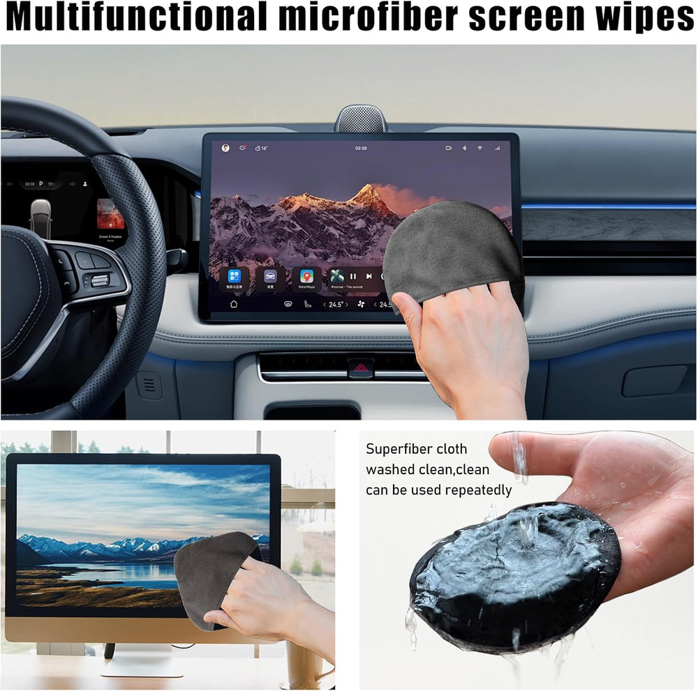 Car Screen Cleaner, Microfiber Auto Screen Cleaning Pad, Foldable Touch Screen
