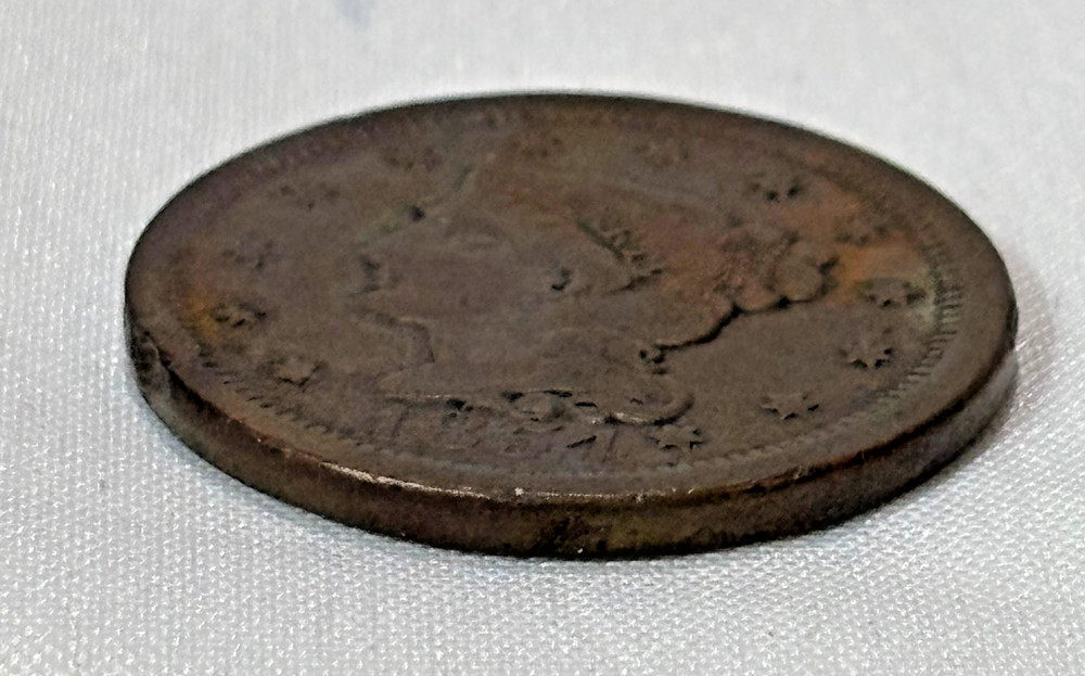 1840 Large Cent Braided Hair