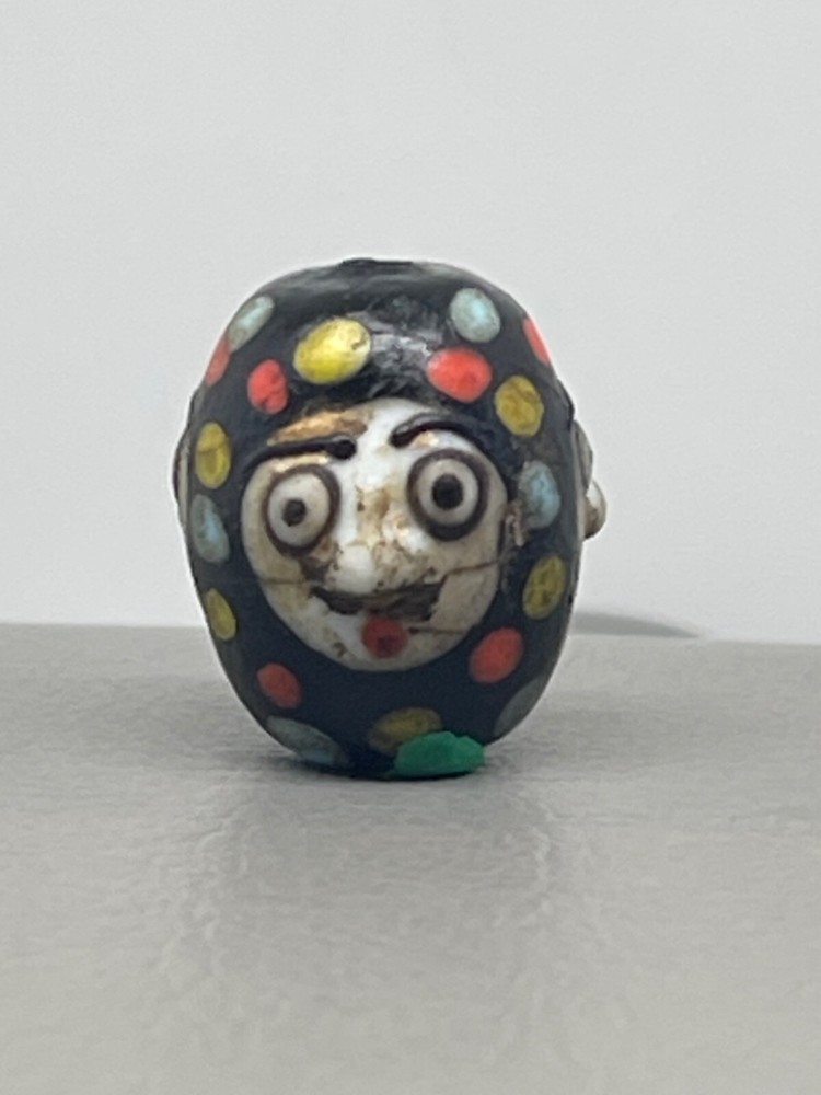 Ancient Roman Three Sides Face Bead
