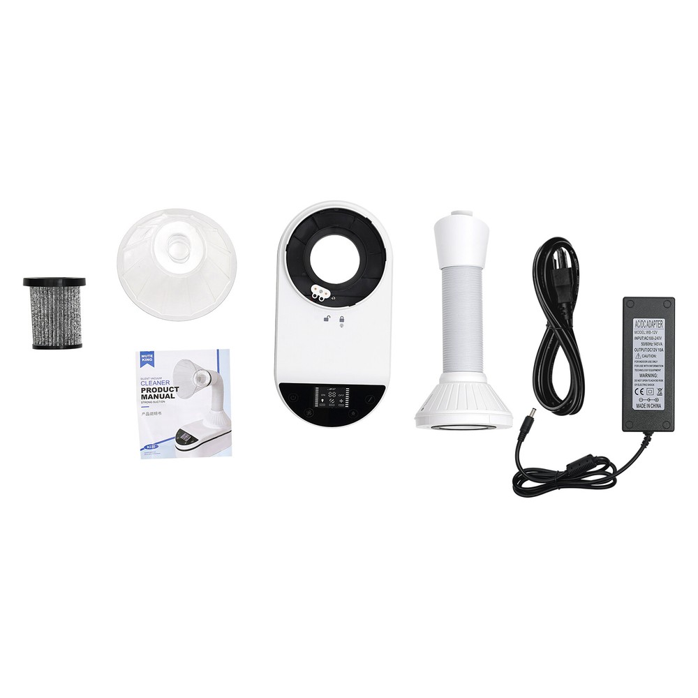 Tabletop Nail Dust Cleaning Machine 360° Adjustable Speed Crumbs Collecting Tool