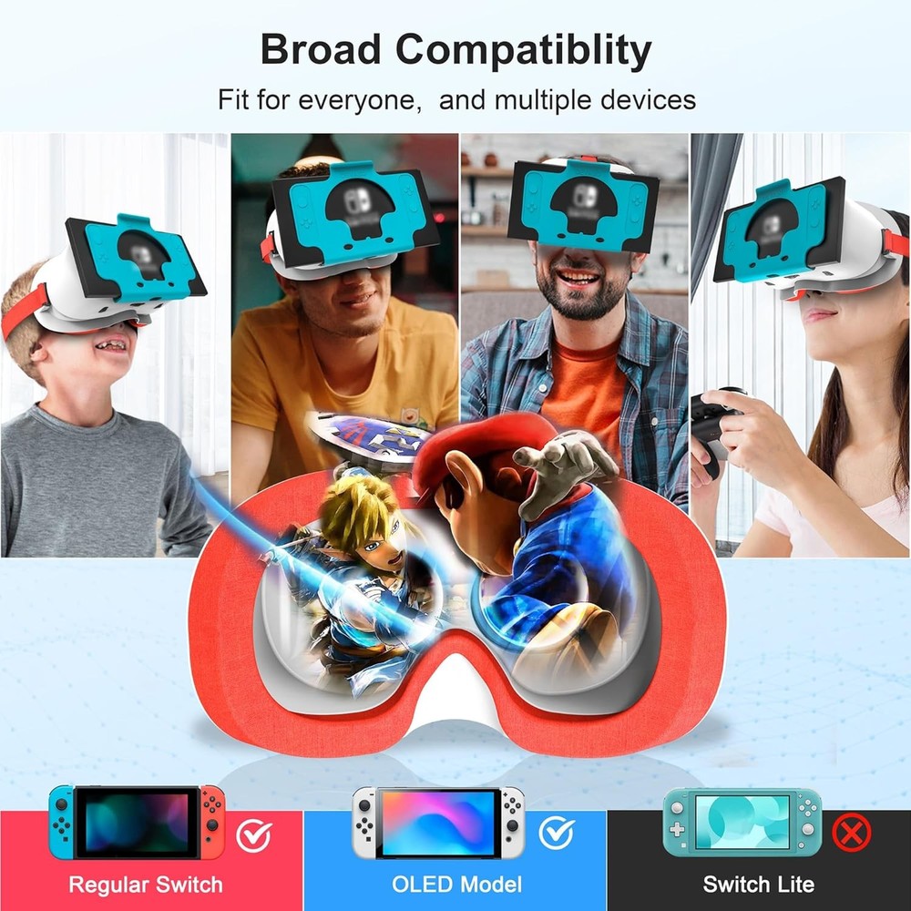 VR Headset Labo Accessories HD Lenses Head Strap for Nintendo Switch/OLED Model