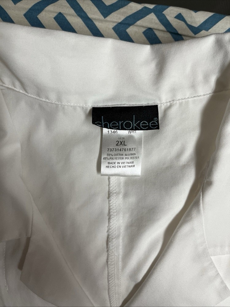 Plus Size White Lab Coat Size 2X Cherokee Style 1346