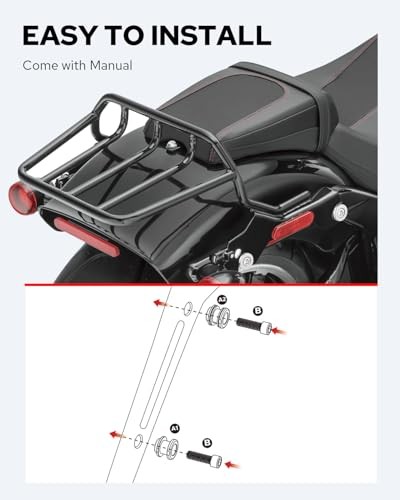 Four Point Docking Hardware Kits Quick Release Sissy Bar Luggage Rack Chrome