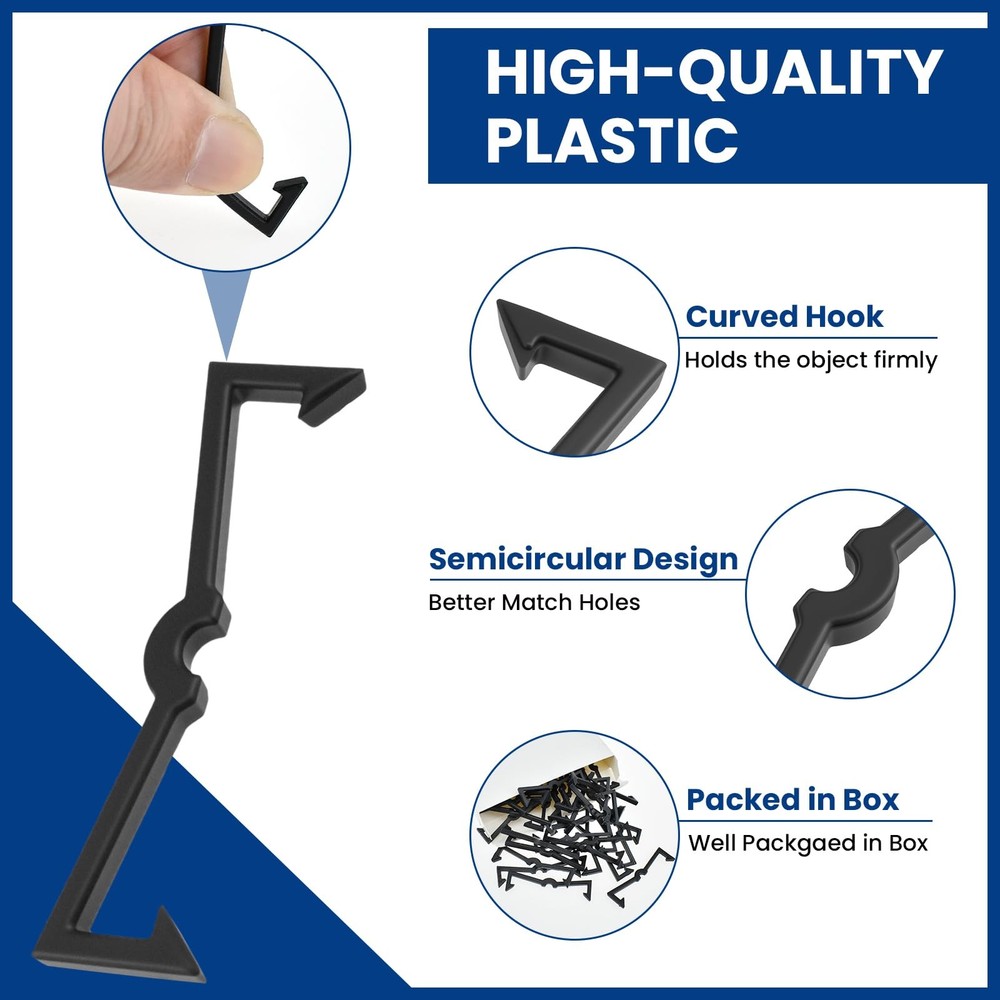 Pegboard Hook Locks Plastic Clip Retainers & Organizer Accessories Organizer