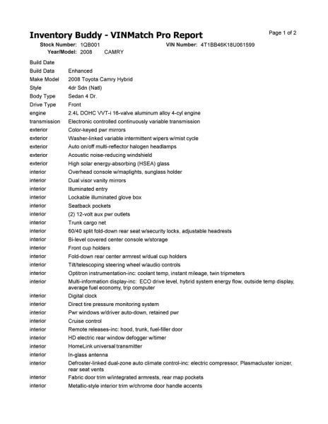 CAMRY 2008 High Mounted Stop Light 104497719