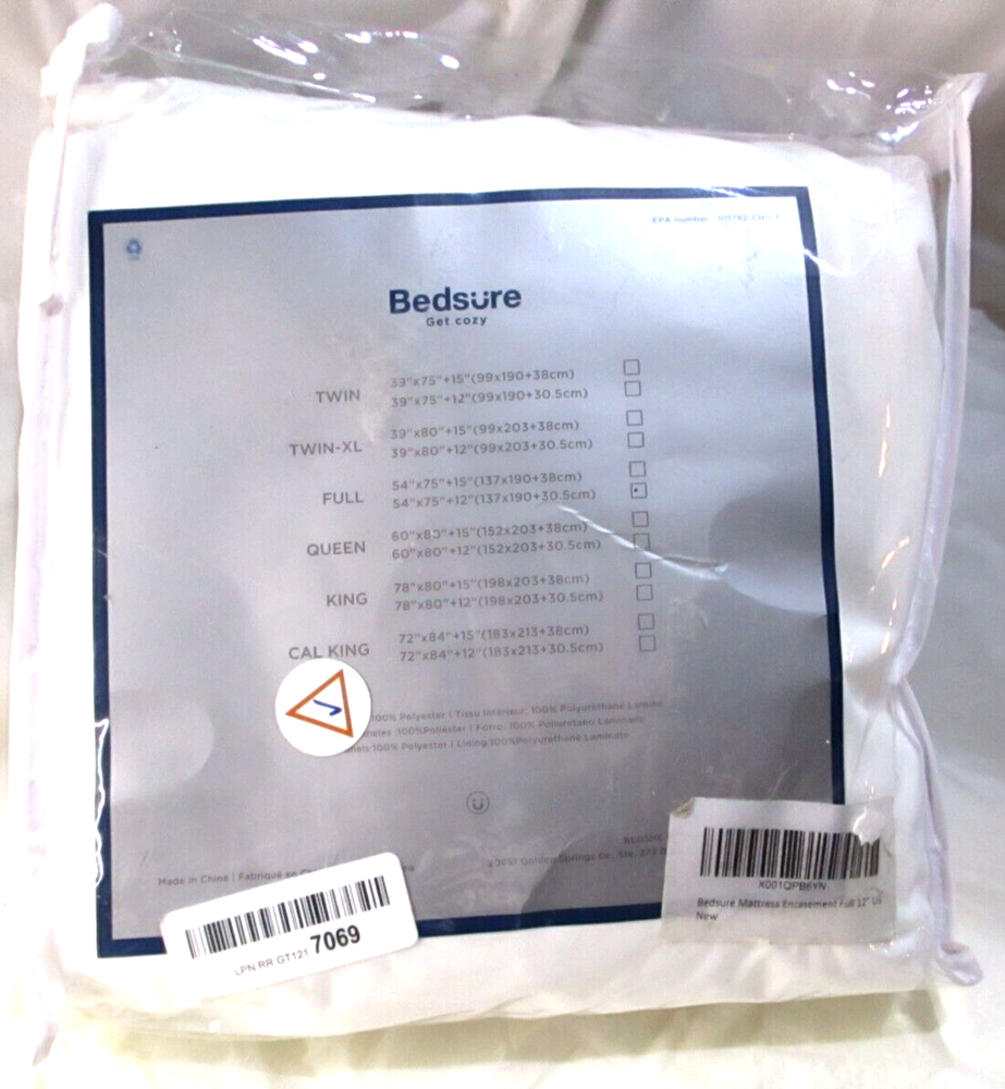 Bedsure Sleep Solutions Mattress Protector Full Size New