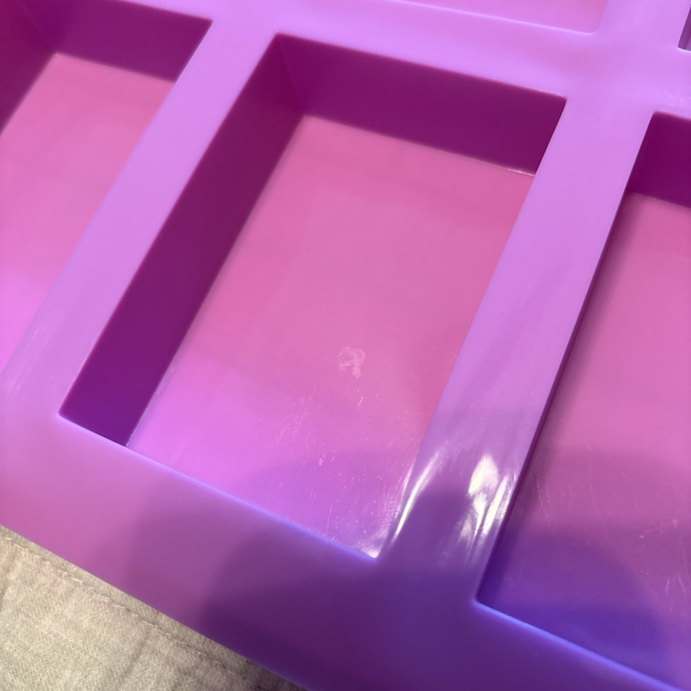 Silicone Rectangular Mold for Brownies or Soap - 4 Ounce Bars