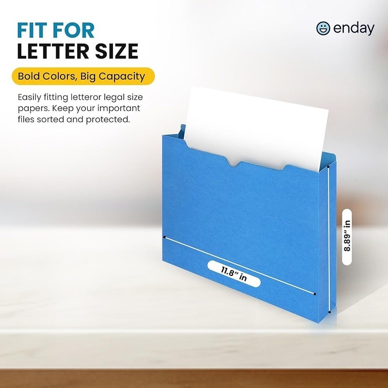 Durable Expandable File Folders Color Coded Document Organizer Secure Storage US