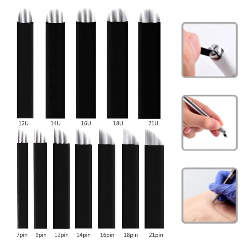 Microblading Needle Permanent Makeup Eyebrow Tattoo Microblade Manual Tattoo Pen