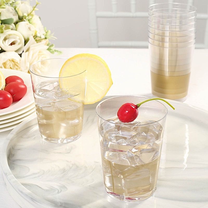 10 oz Disposable CLEAR PLASTIC CUPS Party TABLEWARE SALE