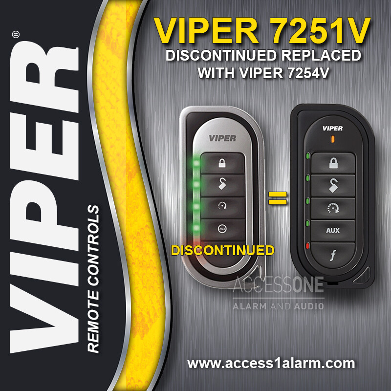 Viper 7251V 2-Way LED Replacement Remote Control Transmitter EZSDEI7251 7254V